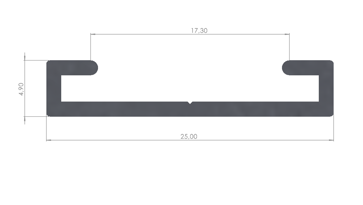 ALUMİNYUM C PROFİLİ