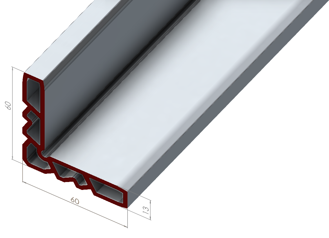 ALUMİNYUM L KÖŞE BAĞLANTI PROFİLİ