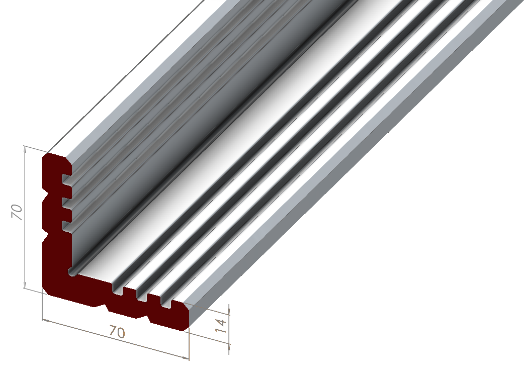 ALUMİNYUM L KÖŞE BAĞLANTI PROFİLİ