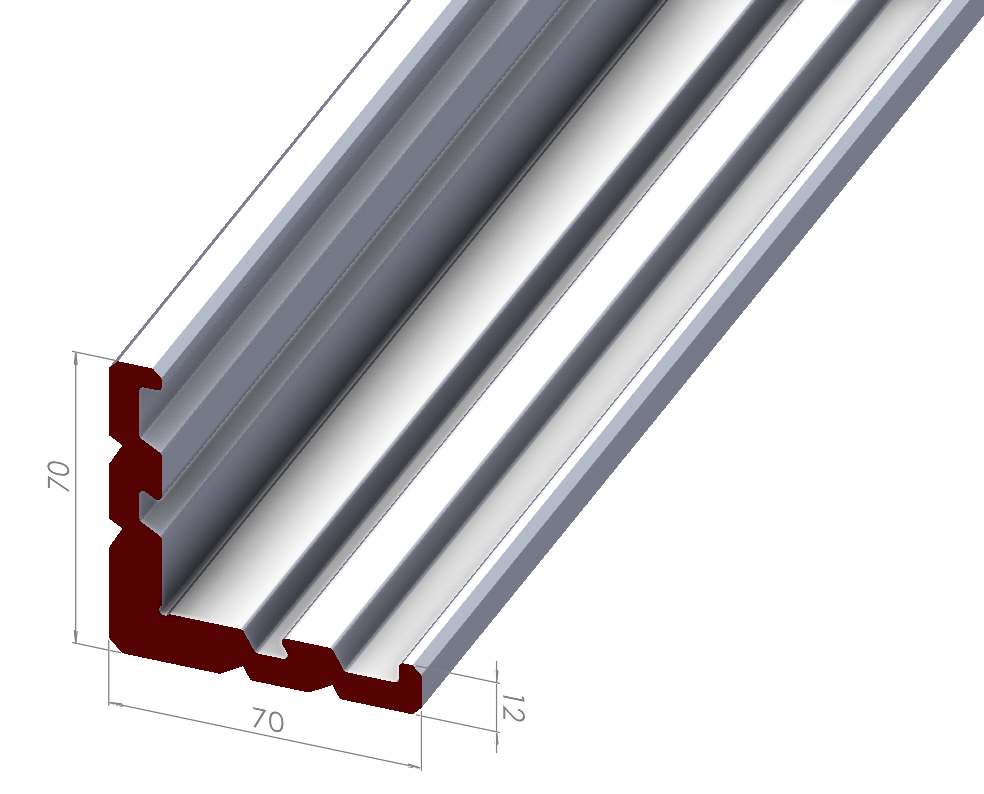 ALUMİNYUM L KÖŞE BAĞLANTI PROFİLİ