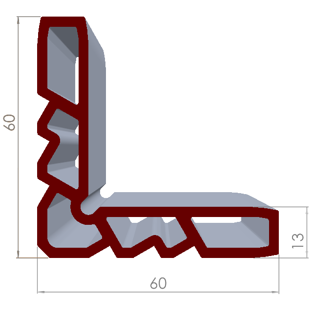 ALUMİNYUM L KÖŞE BAĞLANTI PROFİLİ