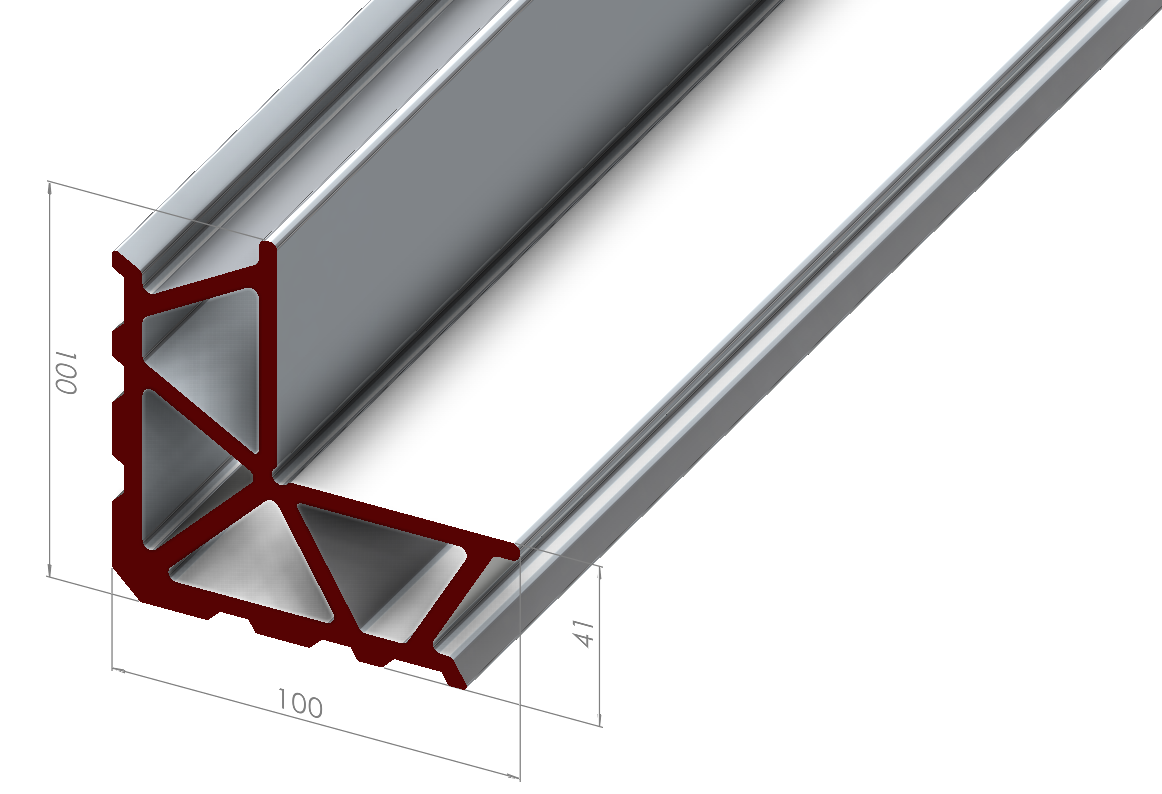 ALUMİNYUM L KÖŞE BAĞLANTI PROFİLİ