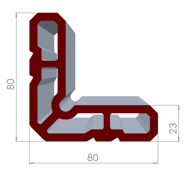 ALUMİNYUM L KÖŞE BAĞLANTI PROFİLİ