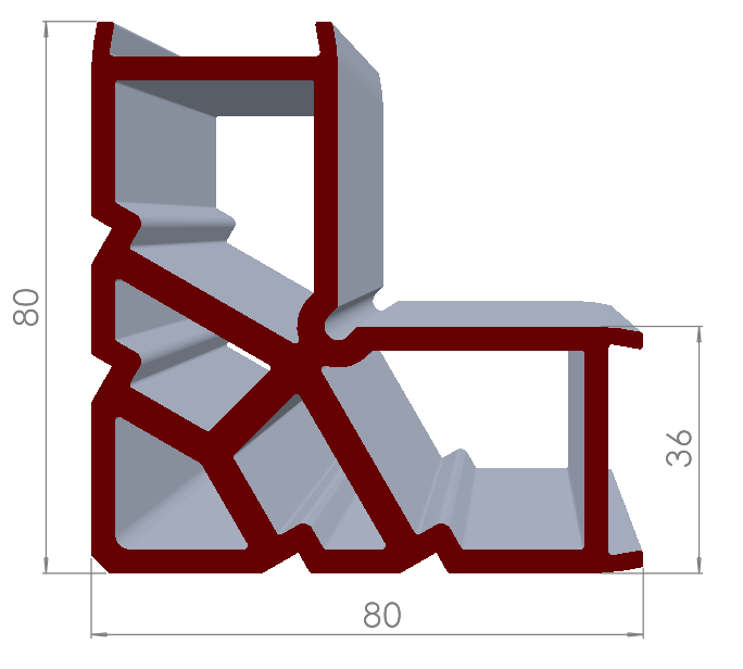 ALUMİNYUM L KÖŞE BAĞLANTI PROFİLİ