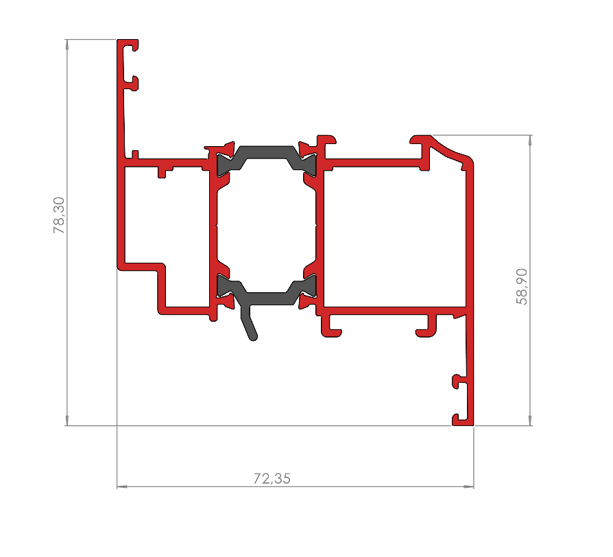 ALUMİNYUM KAPI PENCERE KANAT PROFİLİ