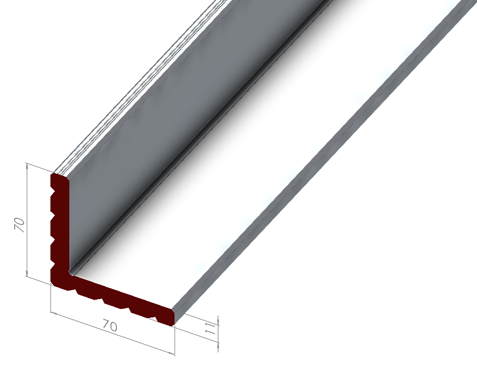 ALUMİNYUM L KÖŞE BAĞLANTI PROFİLİ