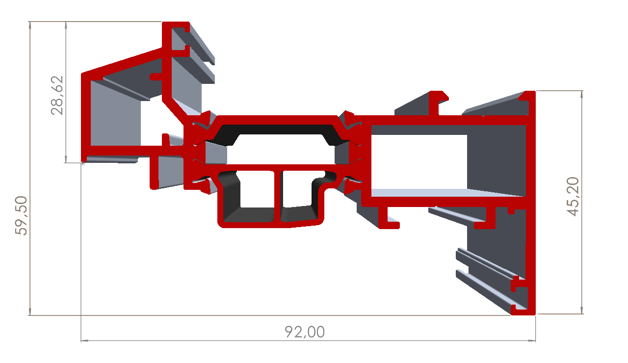 ALUMİNYUM PENCERE KANAT PROFİLİ