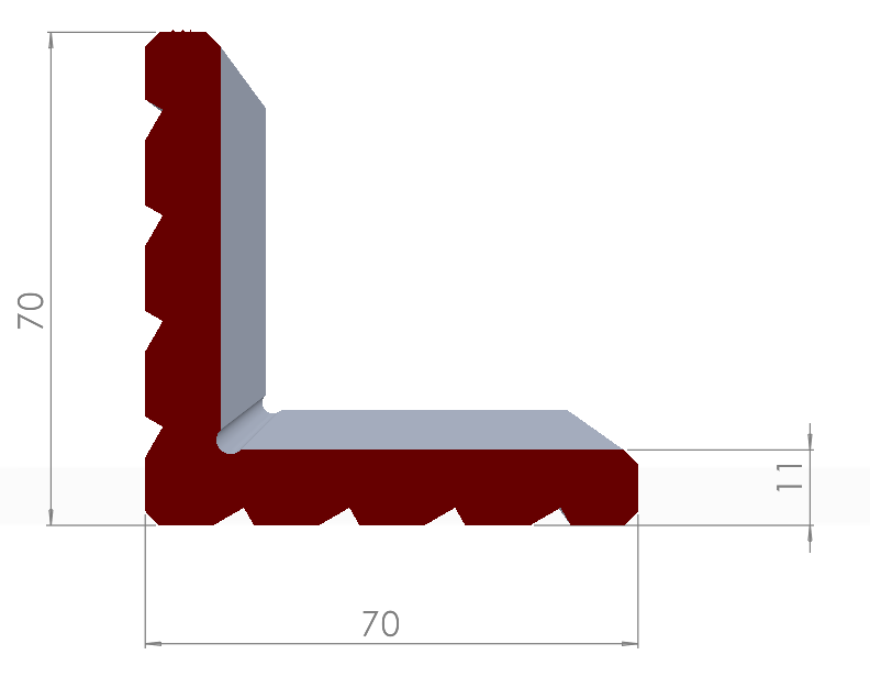 ALUMİNYUM L KÖŞE BAĞLANTI PROFİLİ