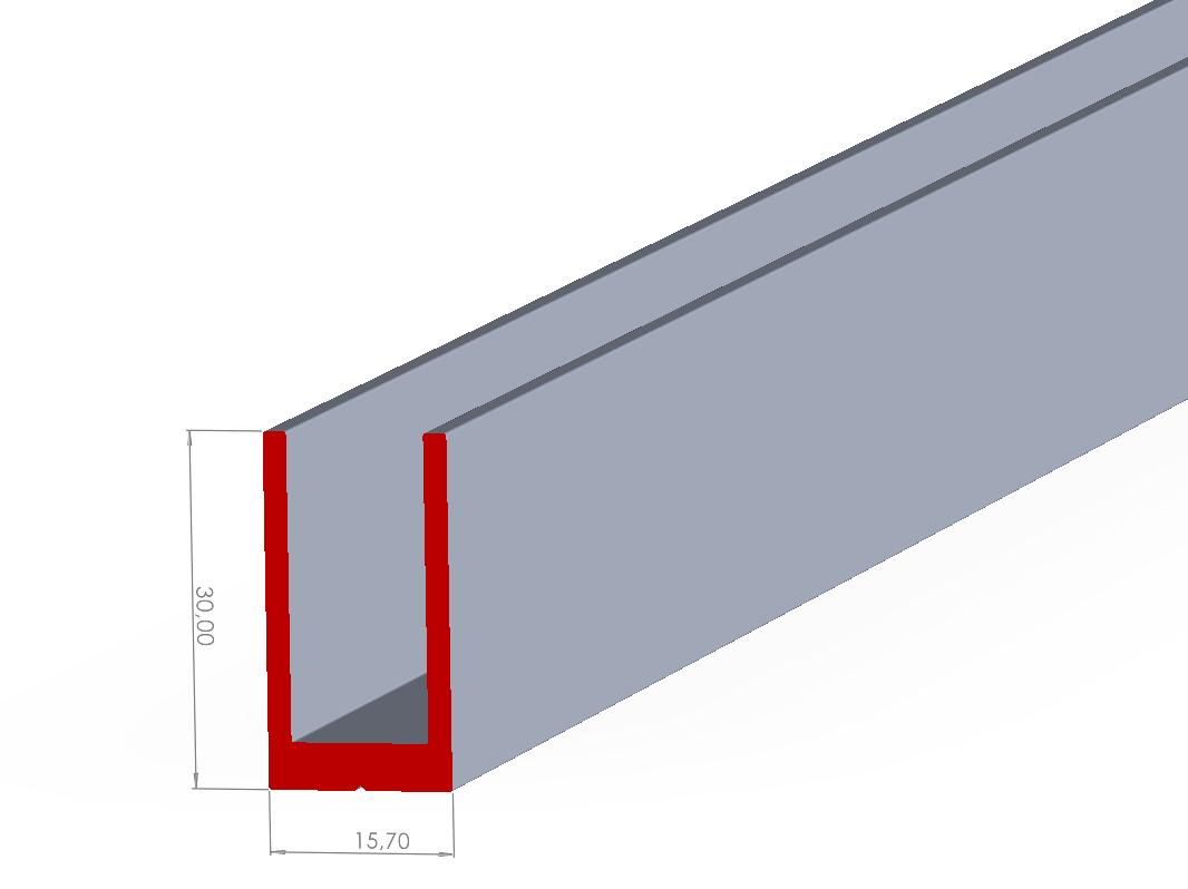 ALUMİNYUM U PROFİLİ