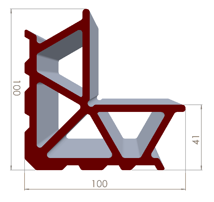 ALUMİNYUM L KÖŞE BAĞLANTI PROFİLİ