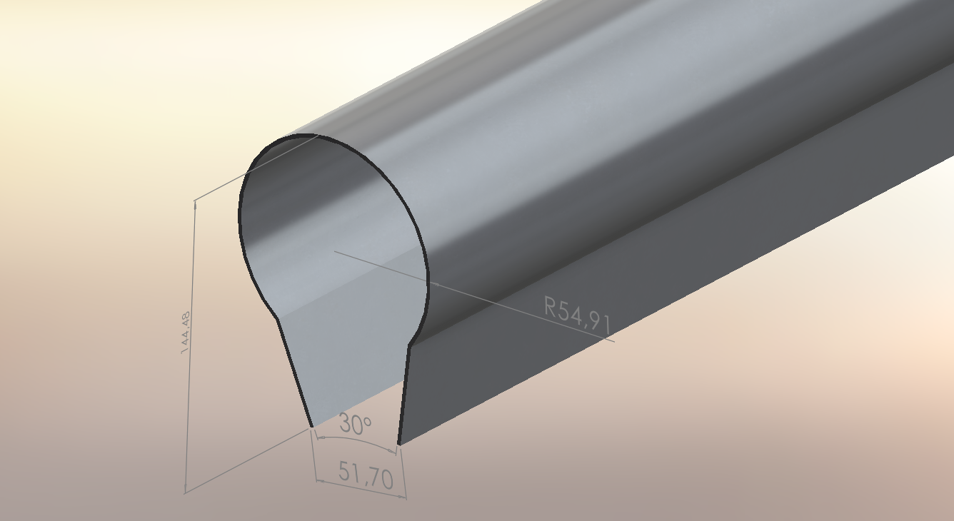 Aluminyum Açık Boru Profili