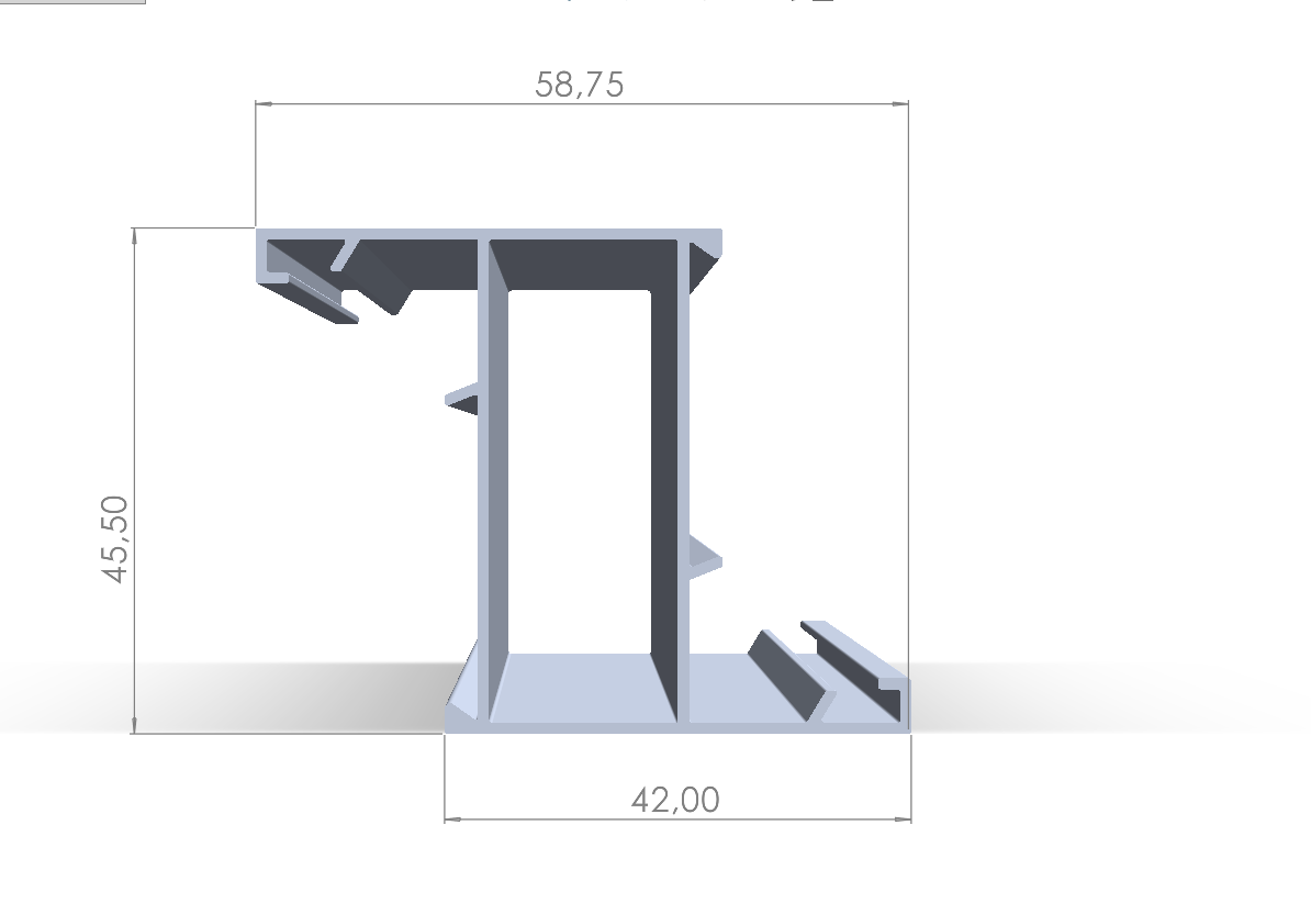 ALUMİNYUM DAR KANAT PROFİLİ